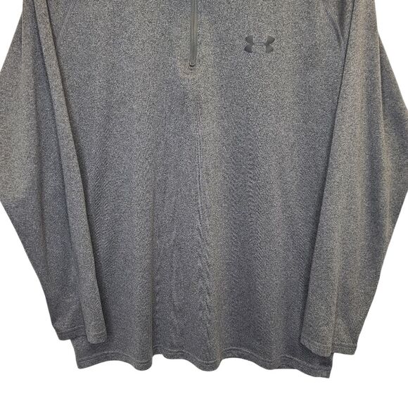 Under Armour Mens Heatgear Grey Loose Fitted Quarter Zip Long Sleeve Shirt M - Picture 3 of 15